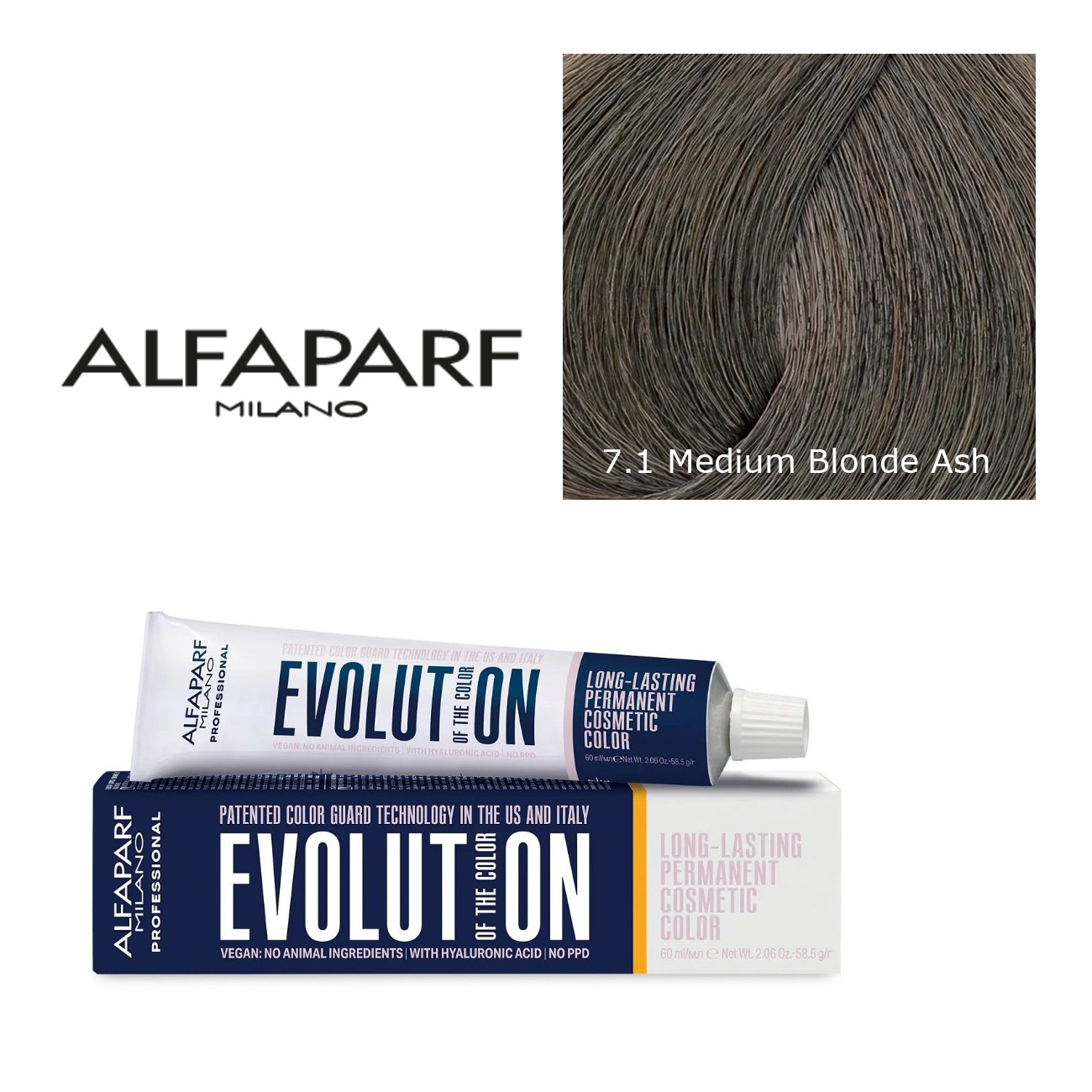 Alfaparf Milano Evolution Permanent Hair Color 7.1