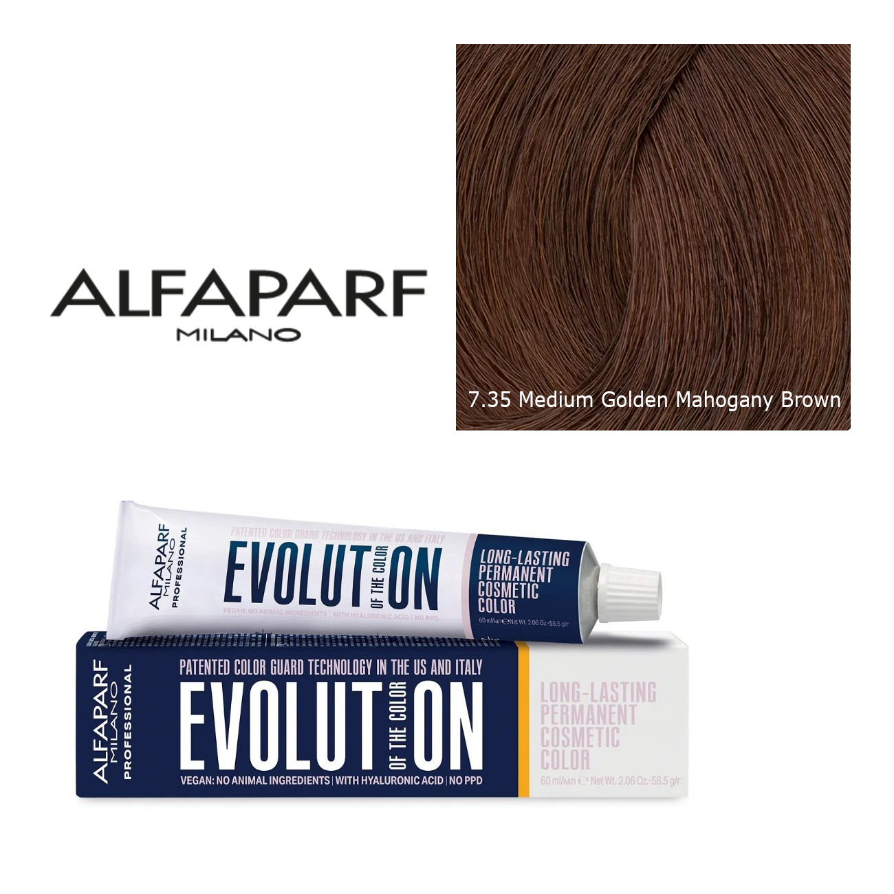Alfaparf Milano Evolution Permanent Hair Color 7.35