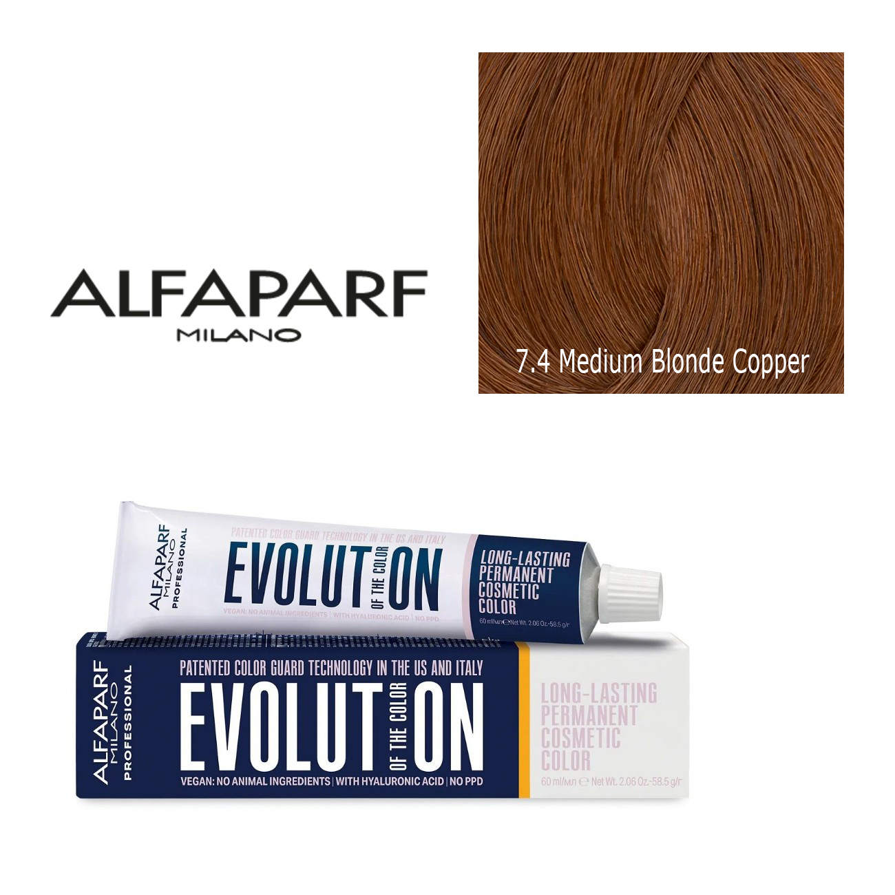 Alfaparf Milano Evolution Permanent Hair Color 7.4