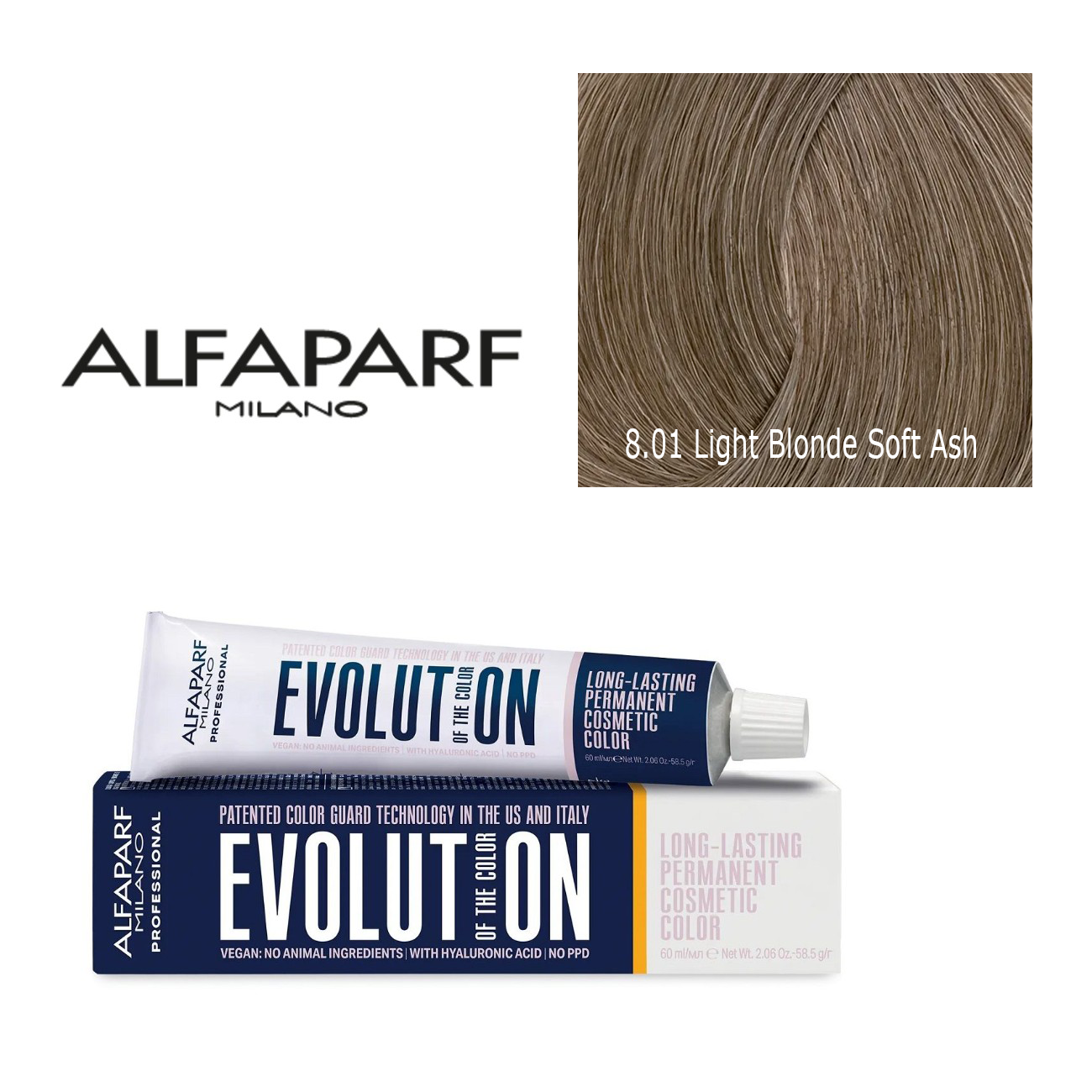 Alfaparf Milano Evolution Permanent Hair Color 8.01
